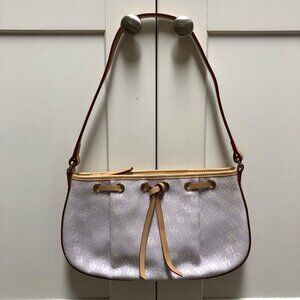 Dooney and Bourke Y2K Mini Bag Vintage Monogram Canvas Signature Logo Baguette